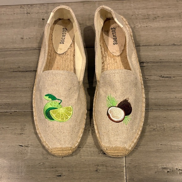 Soludos Shoes - Soludos x Lucy Margarita Espadrilles with Lime and Coconut Embroidery